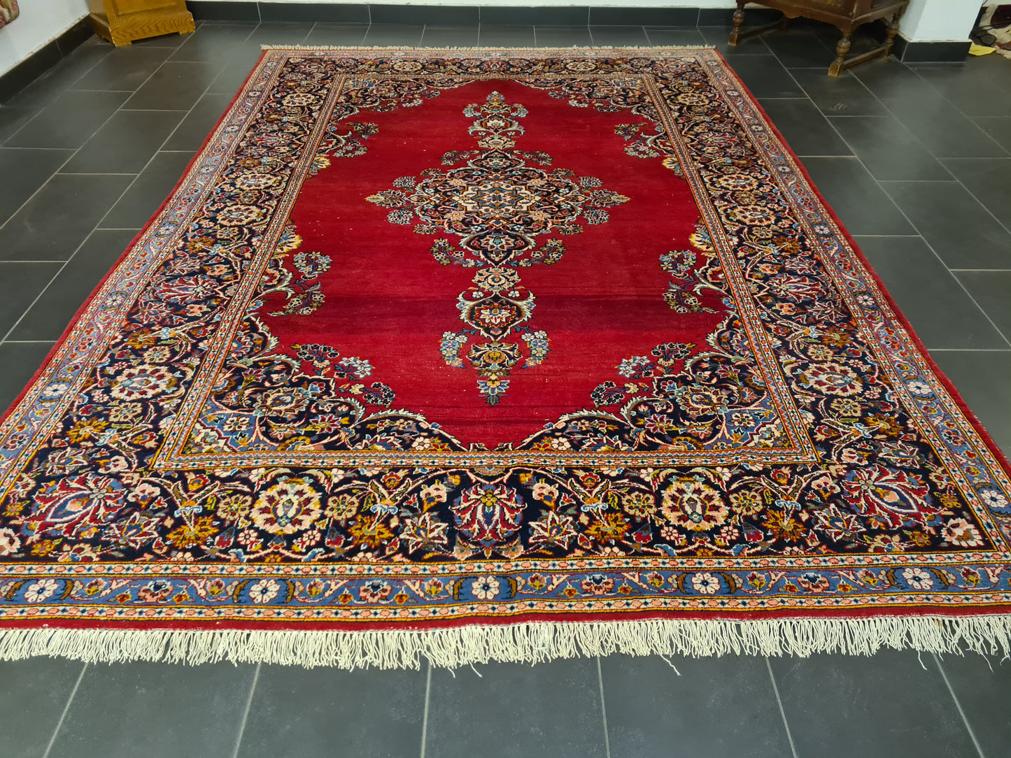 Perserteppich Orientteppich Handgeknüpfter Teppich Keshan Royal 326x233cm