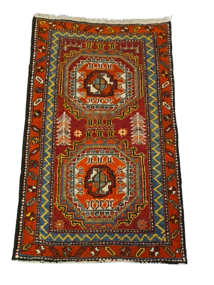 Perserteppich Orientteppich Handgeknüpfter Teppich Malaya antik 106x65cm