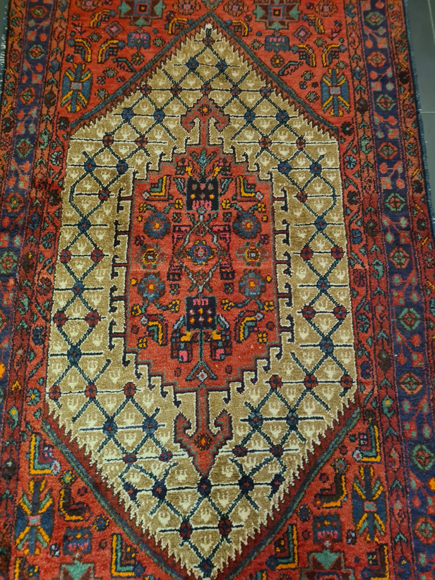 Perserteppich Orientteppich Handgeknüpfter Teppich Malaya antik 226x130cm