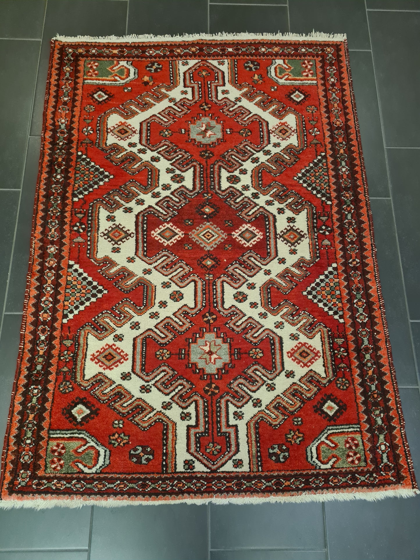 Perserteppich Orientteppich Handgeknüpfter Teppich Malaya antik 152x109cm