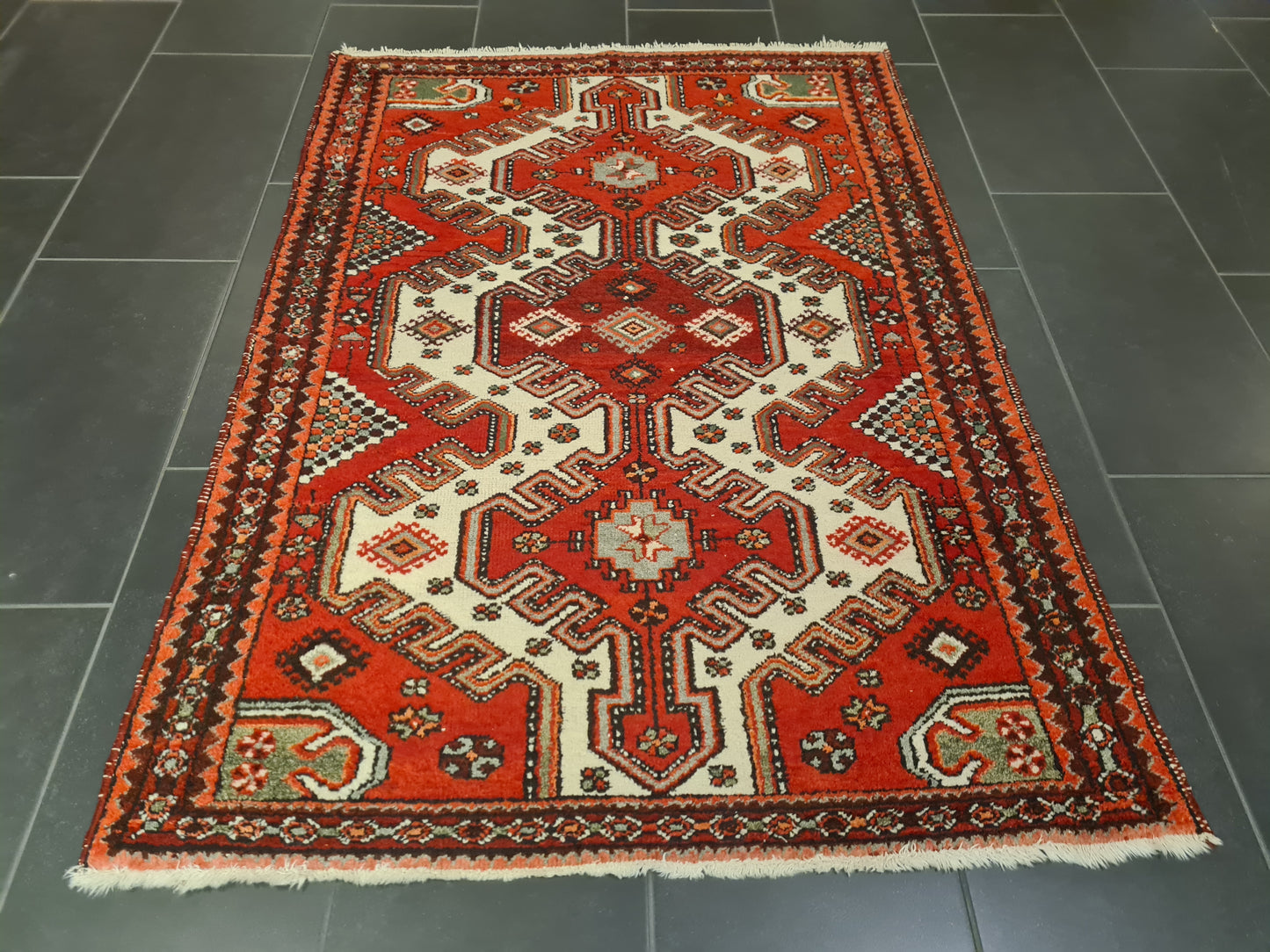 Perserteppich Orientteppich Handgeknüpfter Teppich Malaya antik 152x109cm