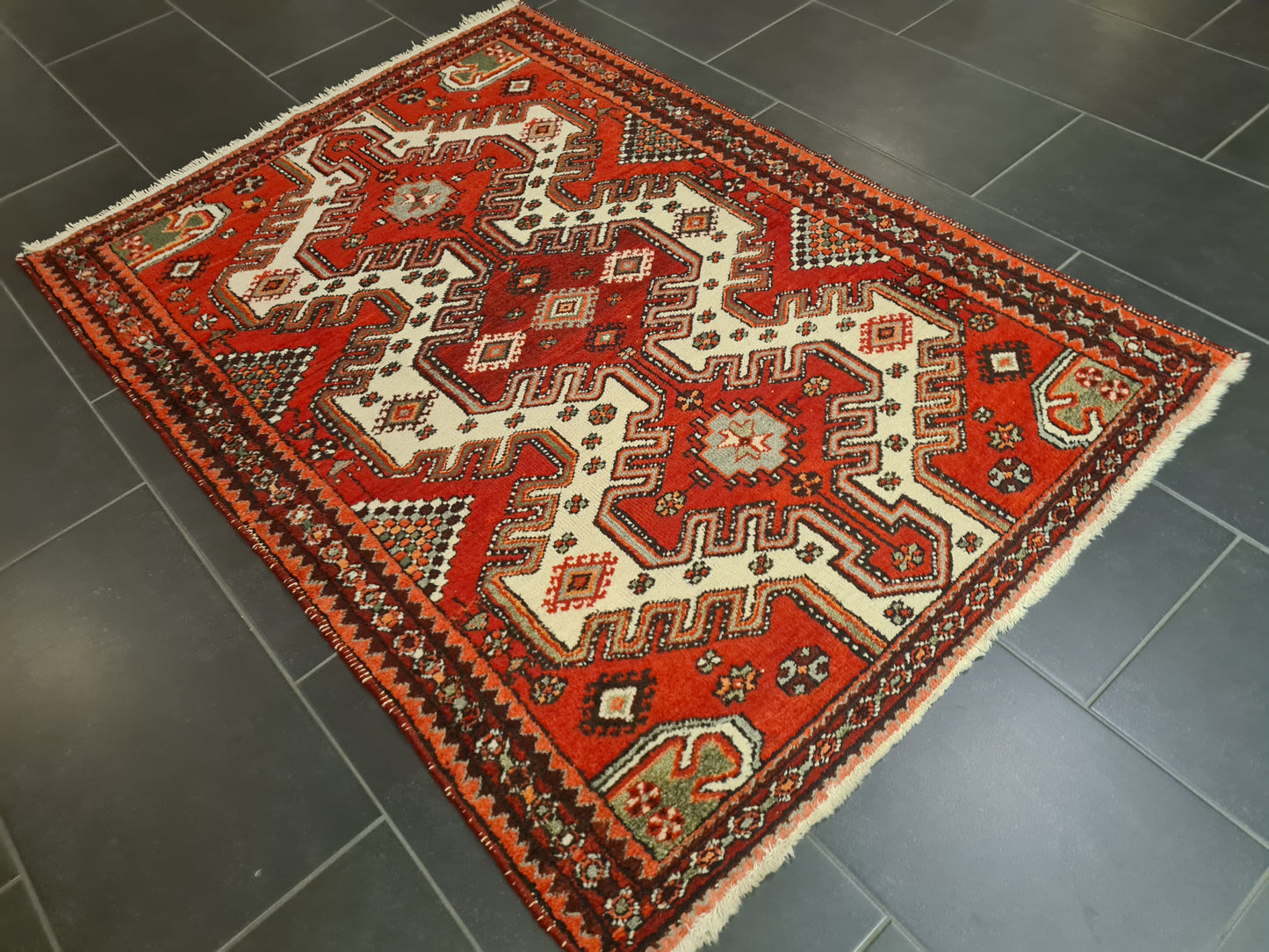 Perserteppich Orientteppich Handgeknüpfter Teppich Malaya antik 152x109cm