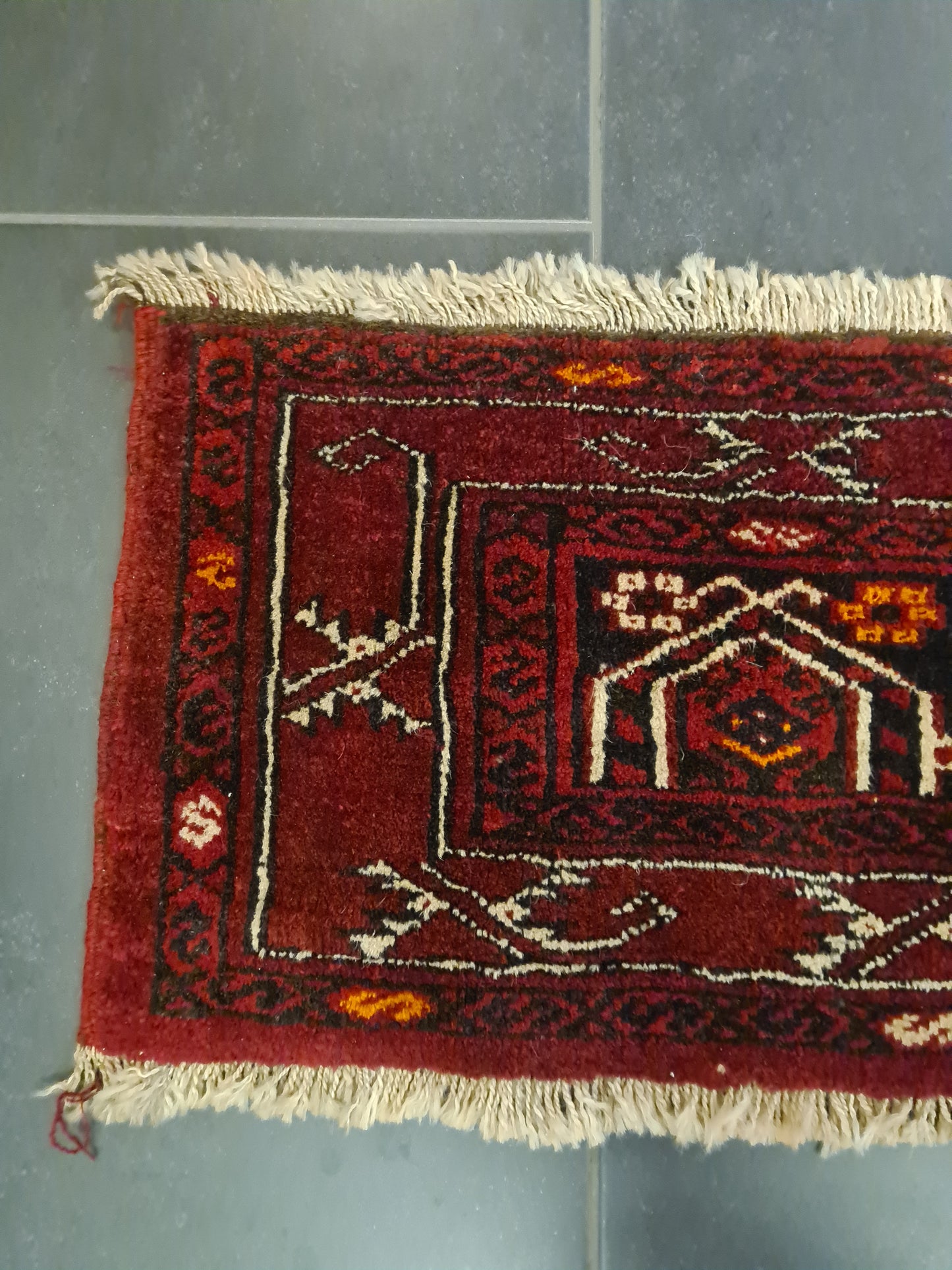 Perserteppich Orientteppich Handgeknüpfter Teppich Turkman antik 170x40cm