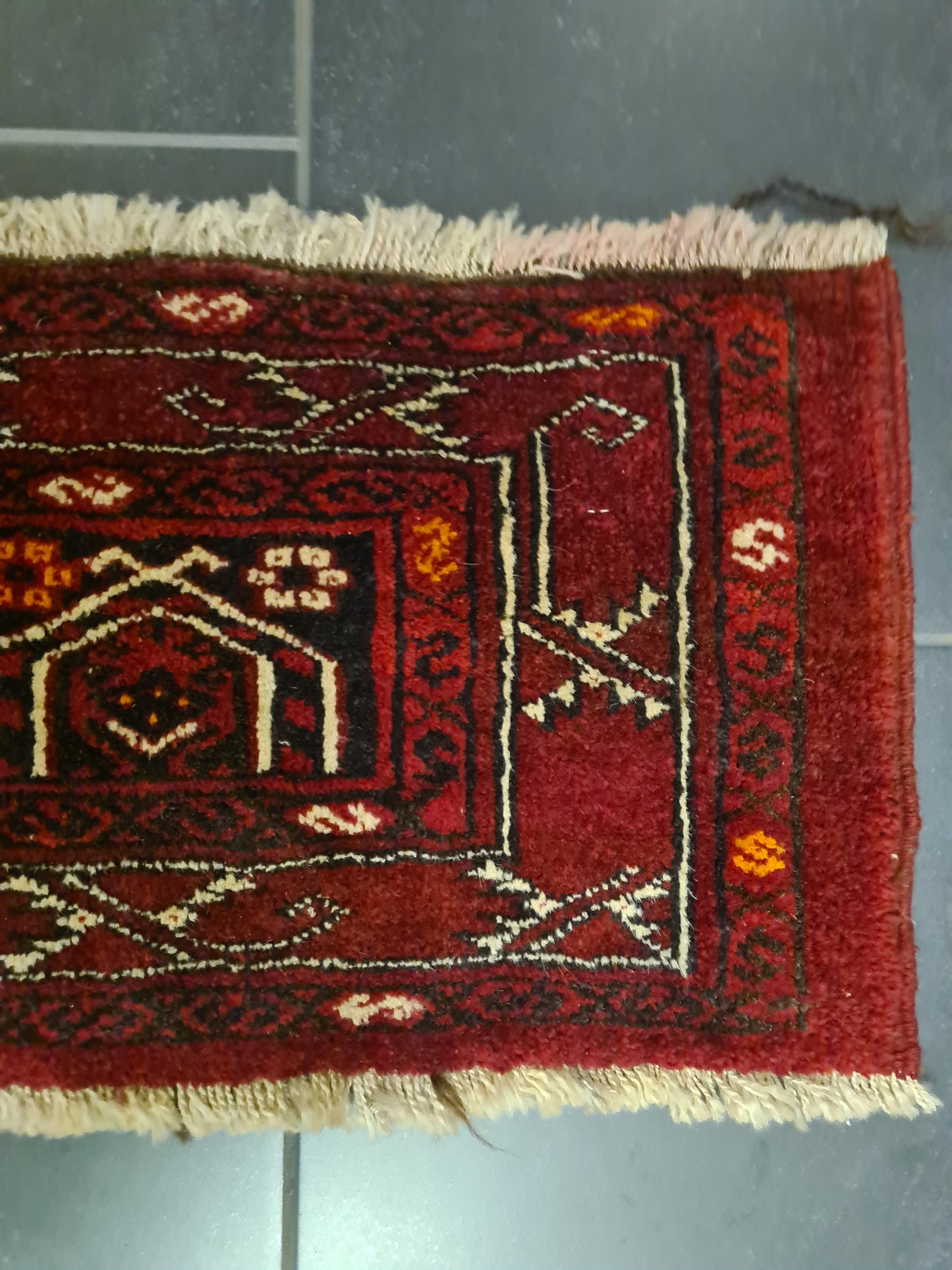 Perserteppich Orientteppich Handgeknüpfter Teppich Turkman antik 170x40cm