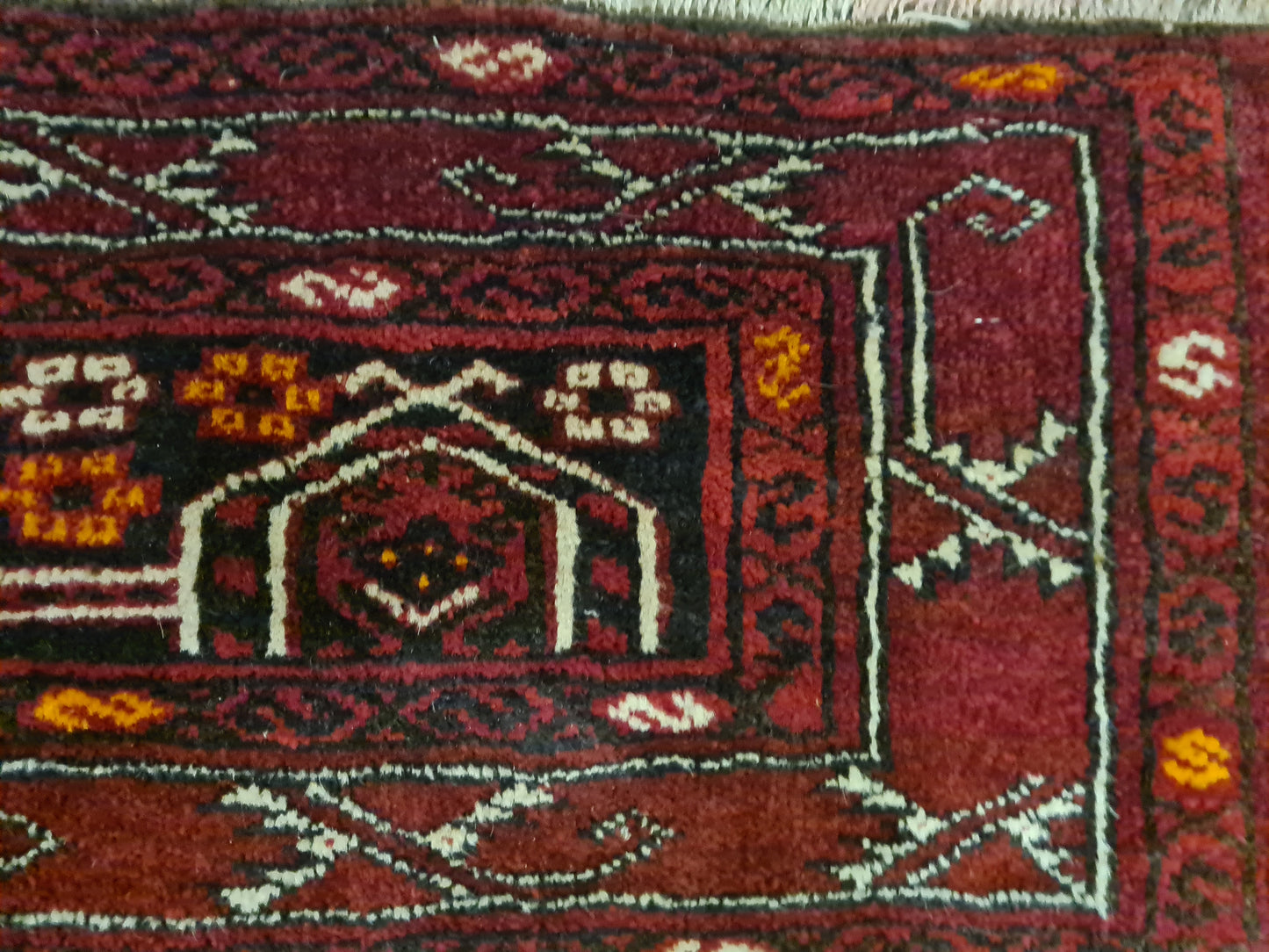 Perserteppich Orientteppich Handgeknüpfter Teppich Turkman antik 170x40cm