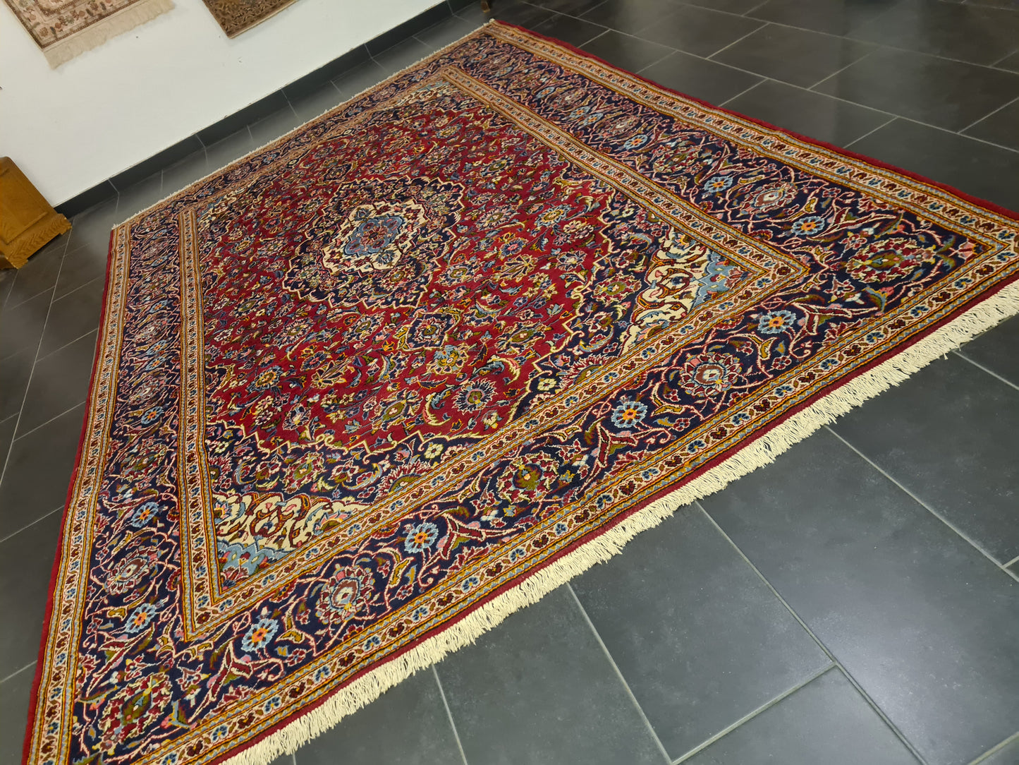 Perserteppich Orientteppich Handgeknüpfter Teppich Keshan Royal 358x254cm