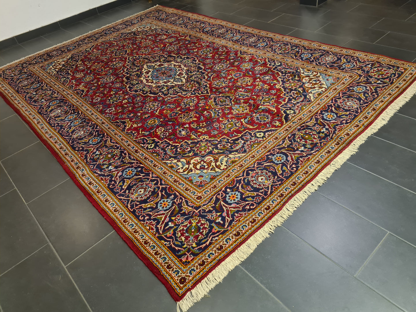 Perserteppich Orientteppich Handgeknüpfter Teppich Keshan Royal 358x254cm