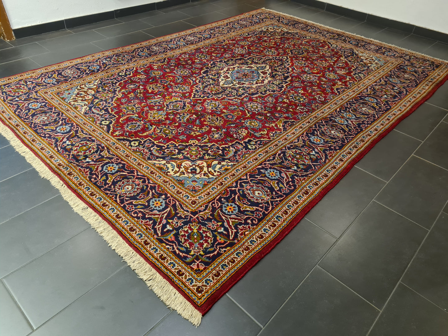 Perserteppich Orientteppich Handgeknüpfter Teppich Keshan Royal 358x254cm