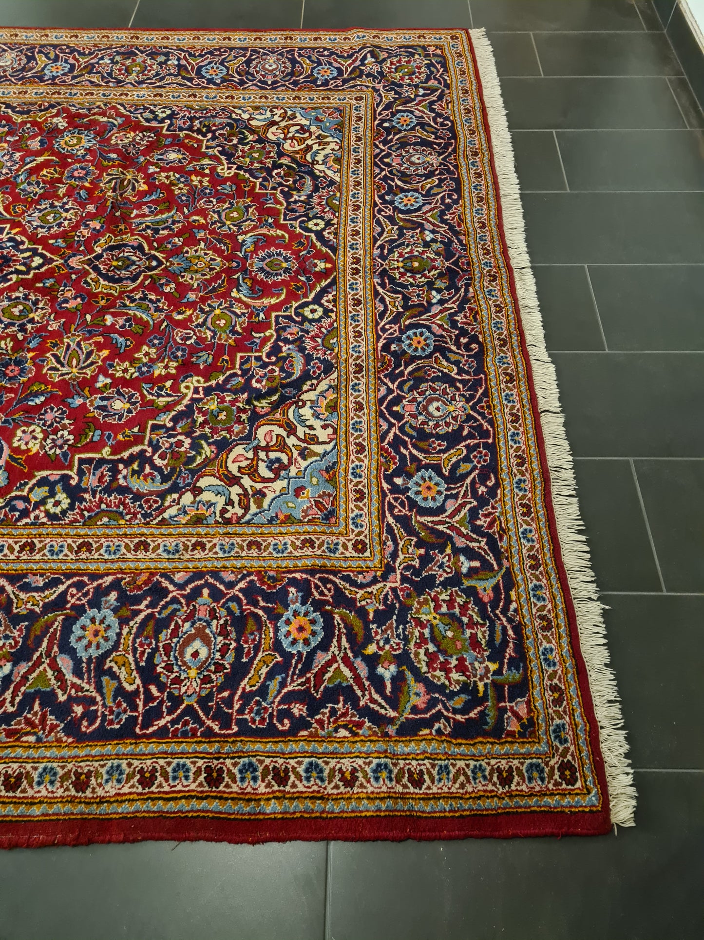 Perserteppich Orientteppich Handgeknüpfter Teppich Keshan Royal 358x254cm