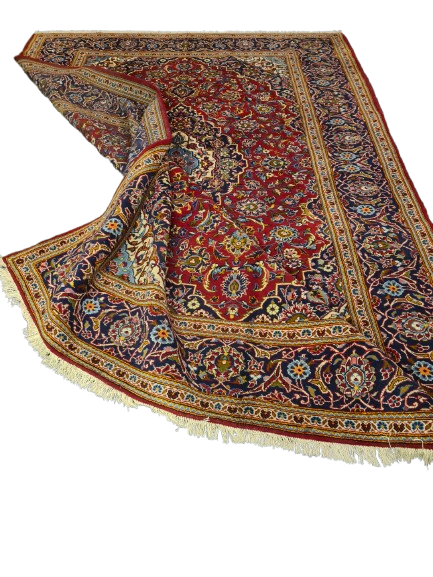 Perserteppich Orientteppich Handgeknüpfter Teppich Keshan Royal 358x254cm