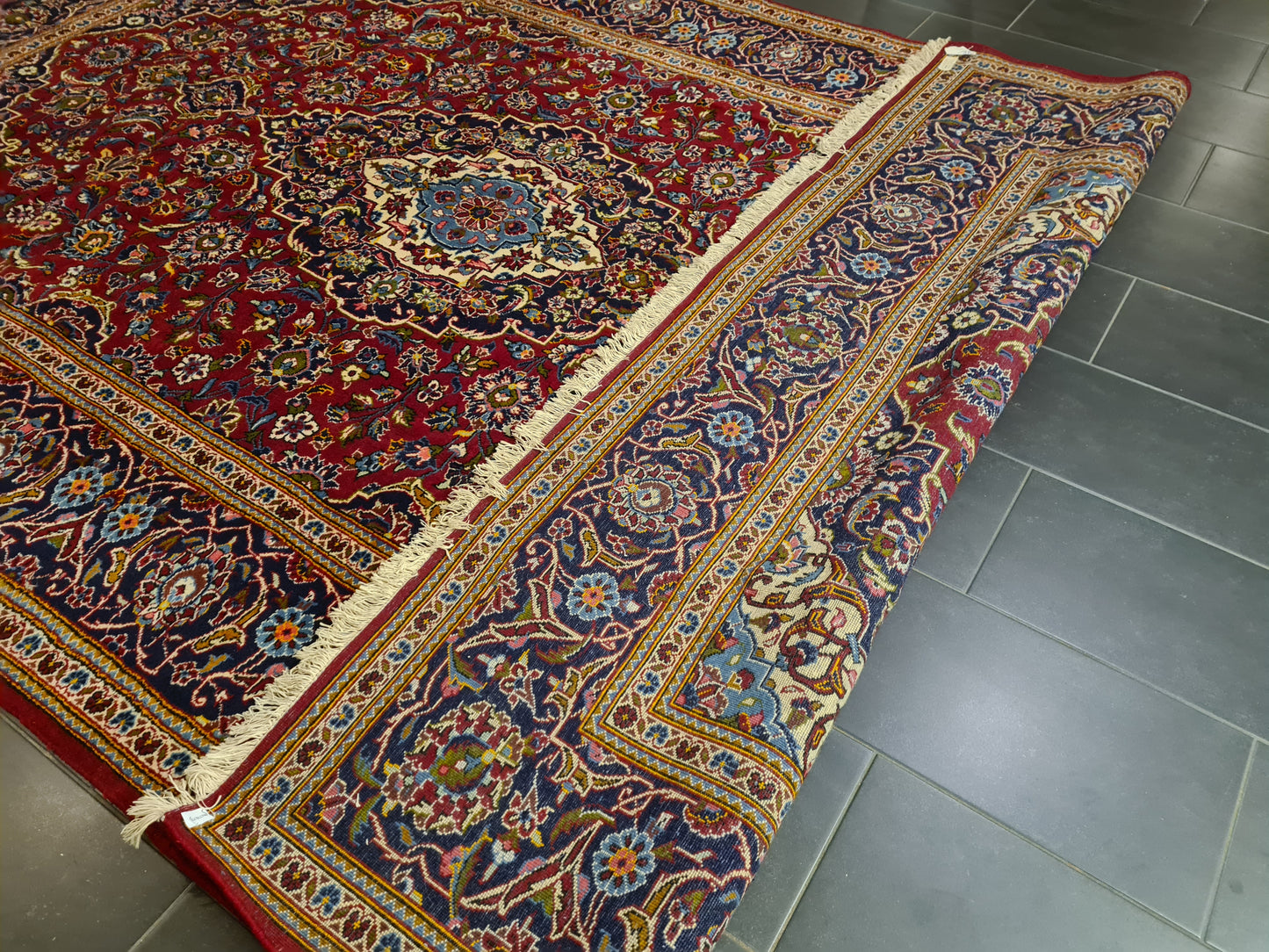 Perserteppich Orientteppich Handgeknüpfter Teppich Keshan Royal 358x254cm