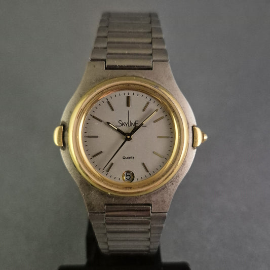 Klassische Skyline Herrenarmbanduhr – Elegantes Design mit Datumsanzeige