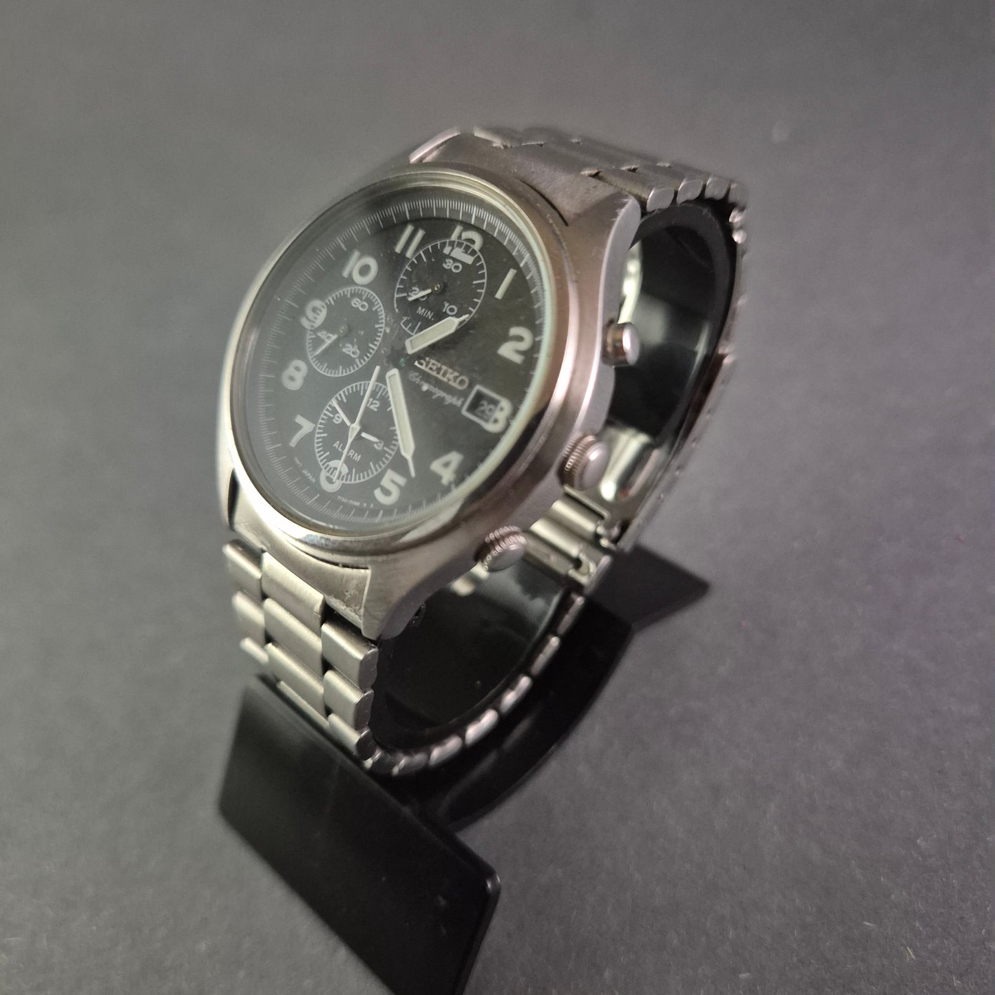 Sportliche Seiko Herrenarmbanduhr – Chronograph mit robustem Design