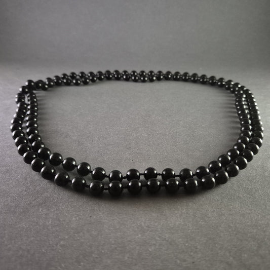 Klassische schwarze zweireihige Halskette – Minimalistisch und zeitlos