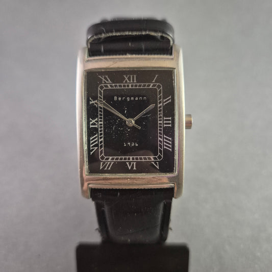 Klassische Bergmann Herrenarmbanduhr – Rechteckiges Design mit römischen Ziffern