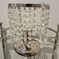 Elegantes Tischlampen-Set 2 Stück Kristall Silber Modern 22cm