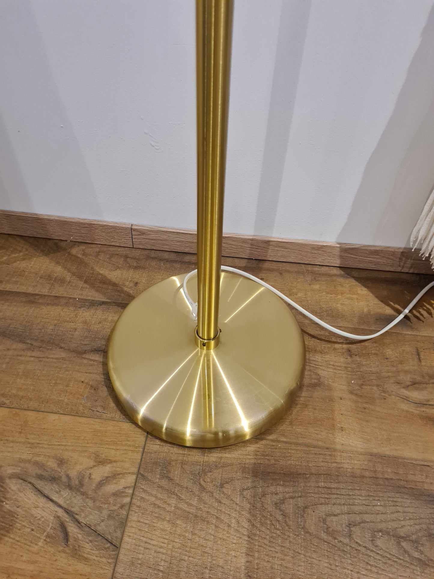 Elegante Art-Déco-Stehlampe – Gelenklampe mit Schirm Messing