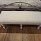 Moderne Sitzbank aus Holz Betthocker Weiss