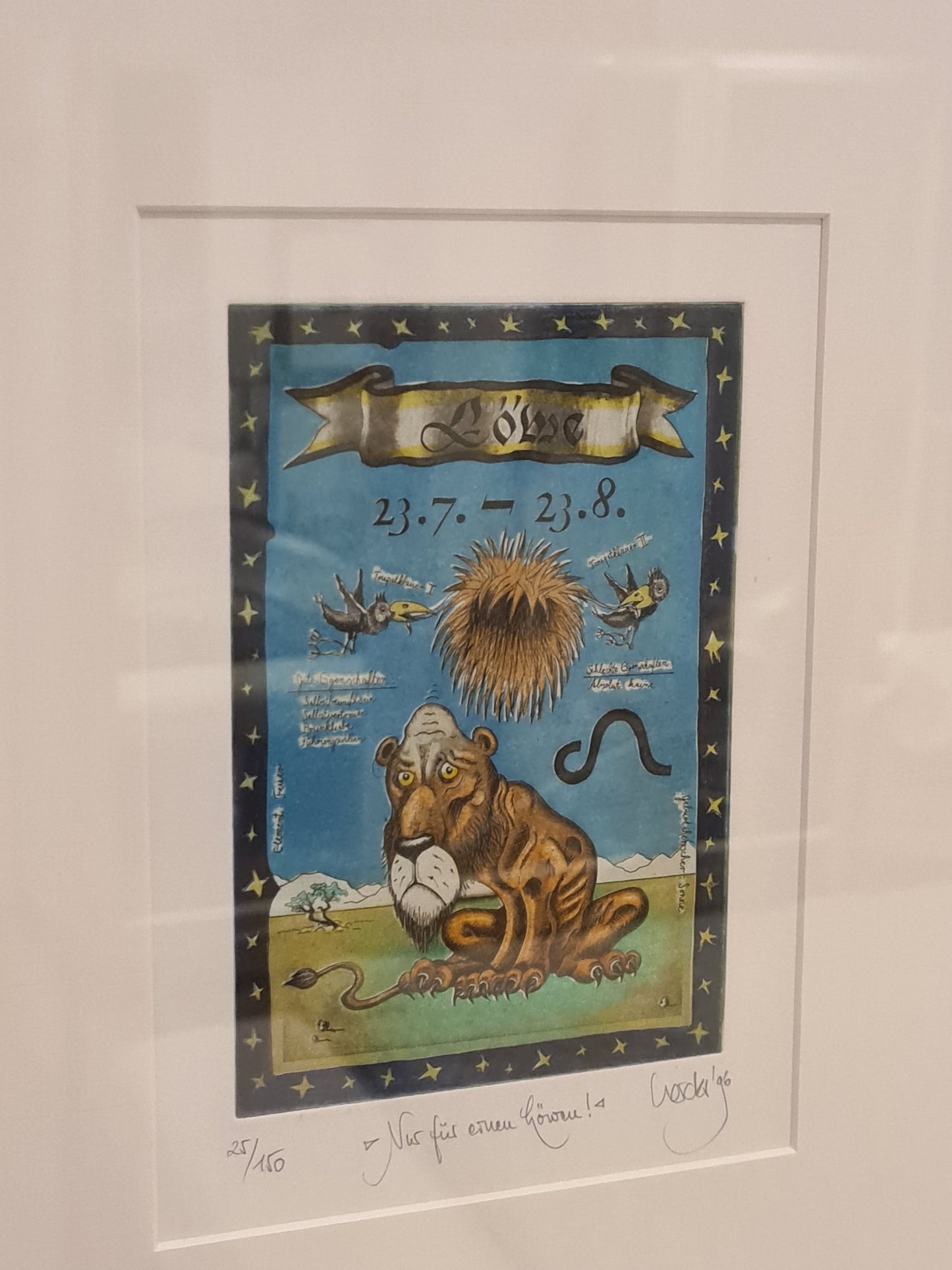 Original Grafik – Rainer Hercks: „Löwe“ aus der Serie Sternzeichen