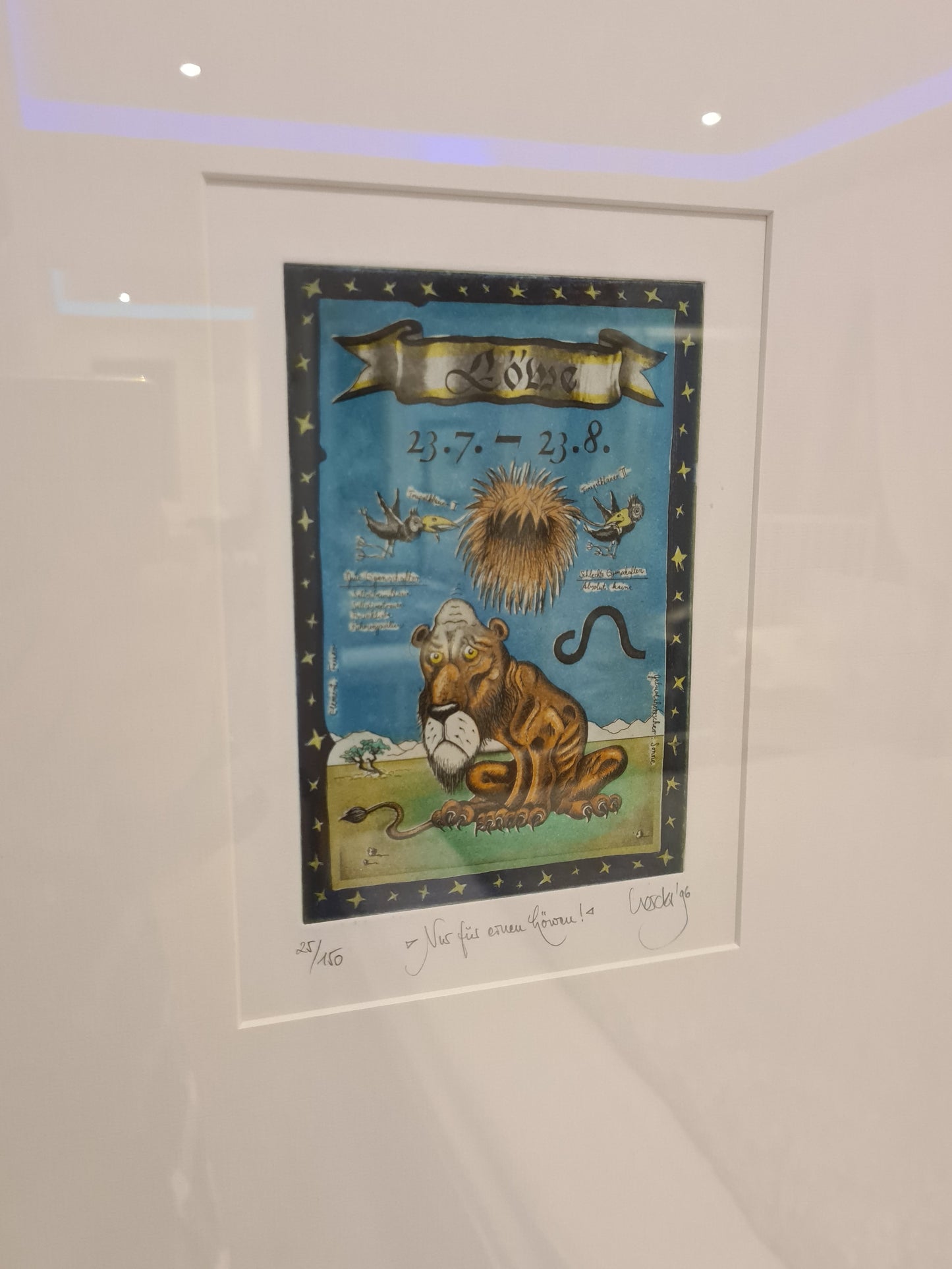 Original Grafik – Rainer Hercks: „Löwe“ aus der Serie Sternzeichen