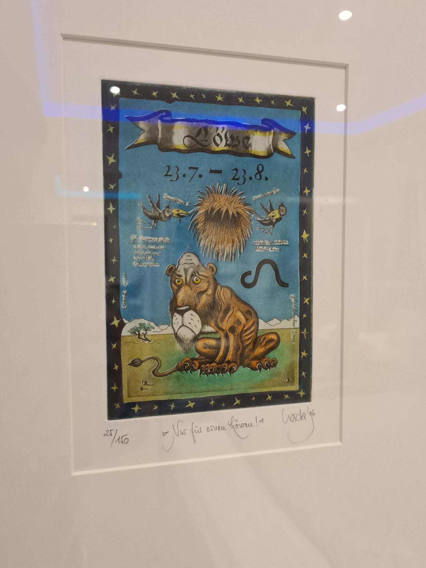 Original Grafik – Rainer Hercks: „Löwe“ aus der Serie Sternzeichen