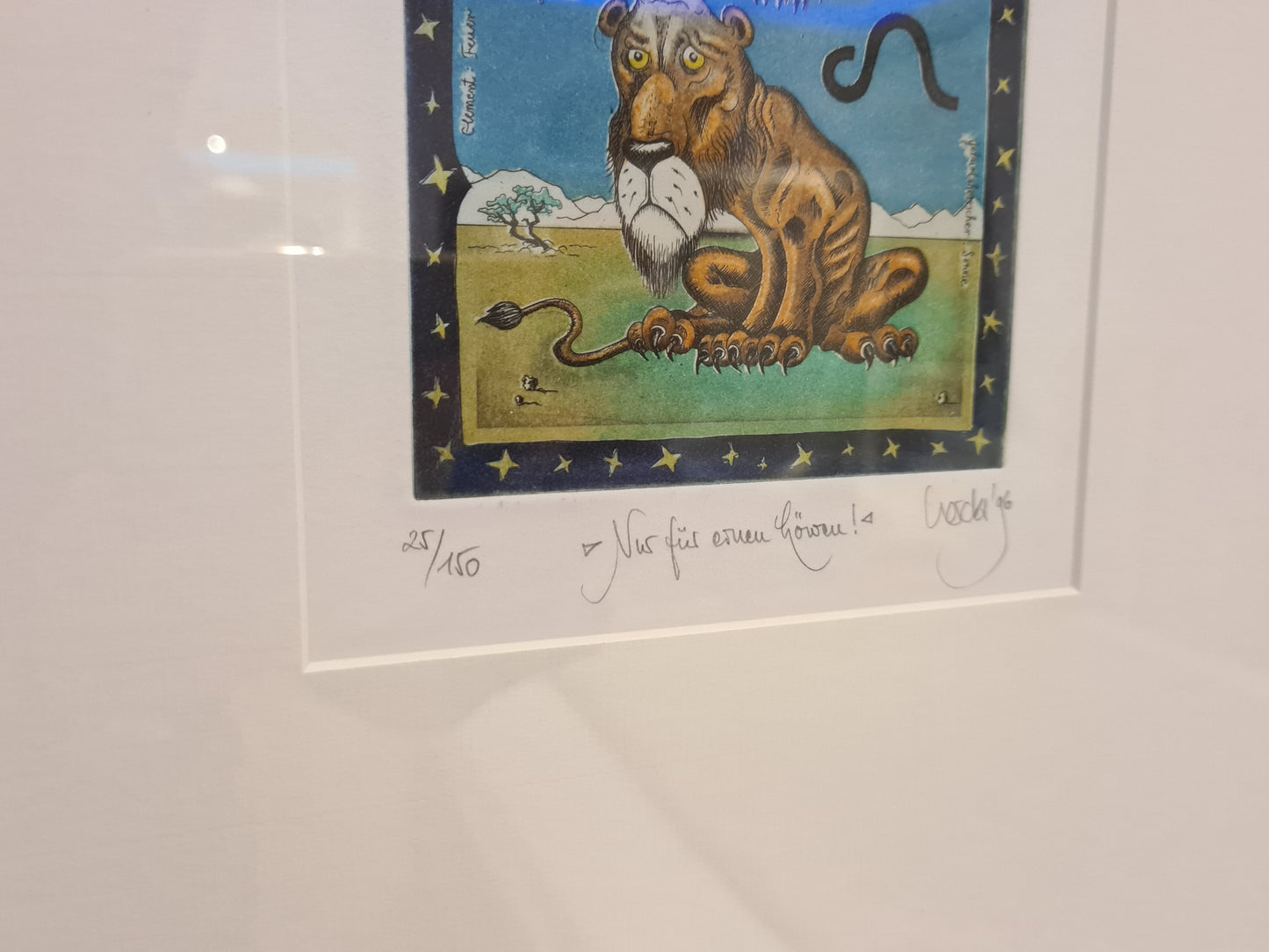 Original Grafik – Rainer Hercks: „Löwe“ aus der Serie Sternzeichen