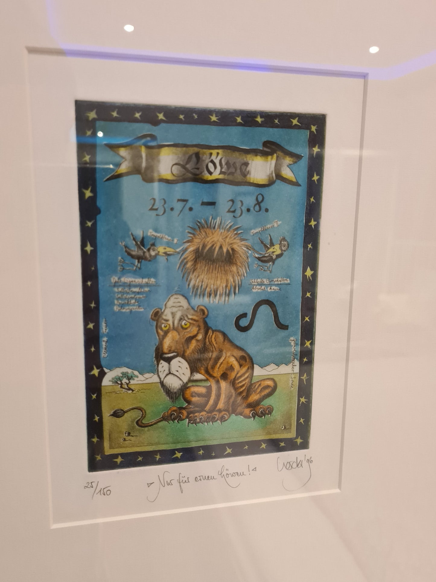 Original Grafik – Rainer Hercks: „Löwe“ aus der Serie Sternzeichen