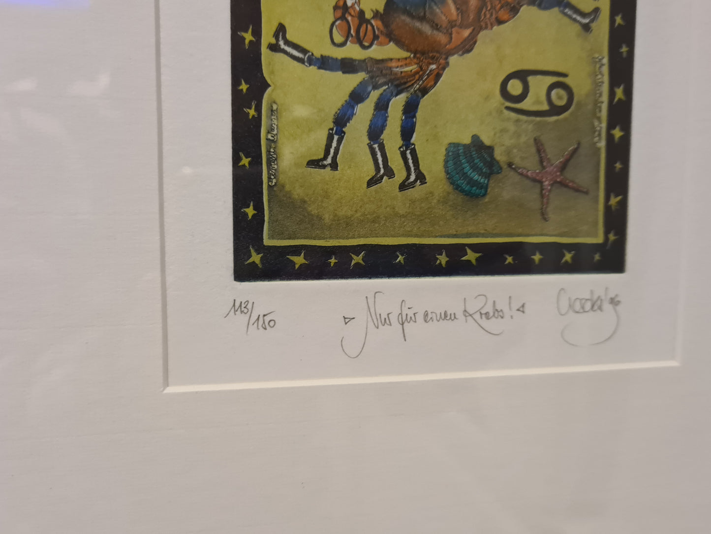 Original Grafik – Rainer Hercks: „Krebs“ aus der Serie Sternzeichen