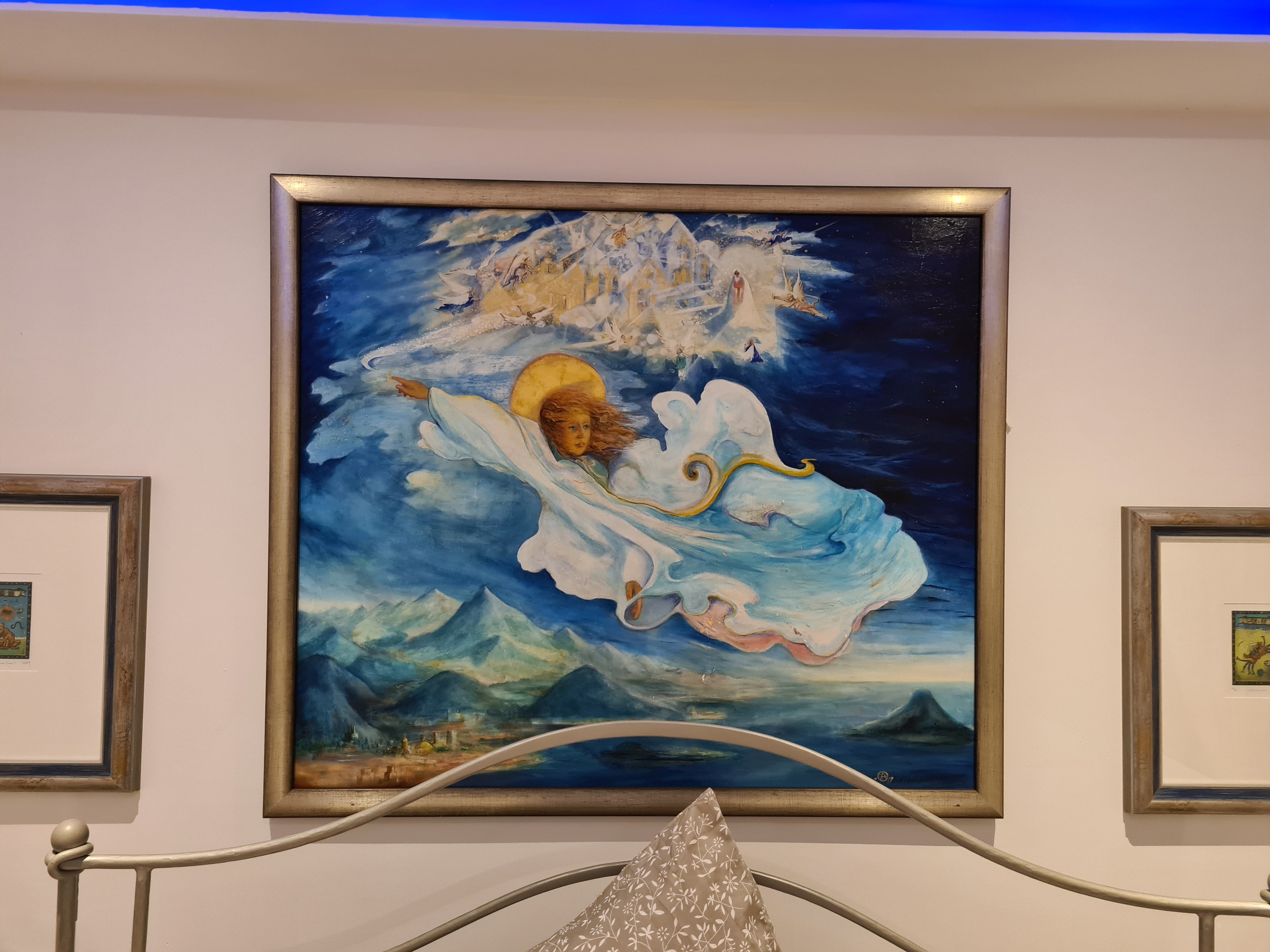 Handgemaltes Ölgemälde Auf Leinwand „Geisterflecken“ – Fertig Zum Aufhängen, Inkl. Holzrahmen