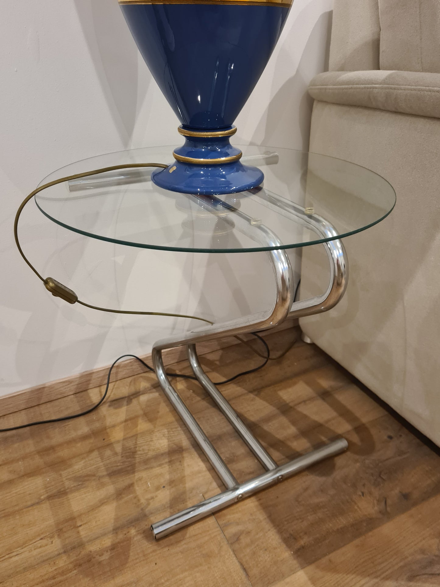 Mid-Century Modern Chrom Beistelltisch