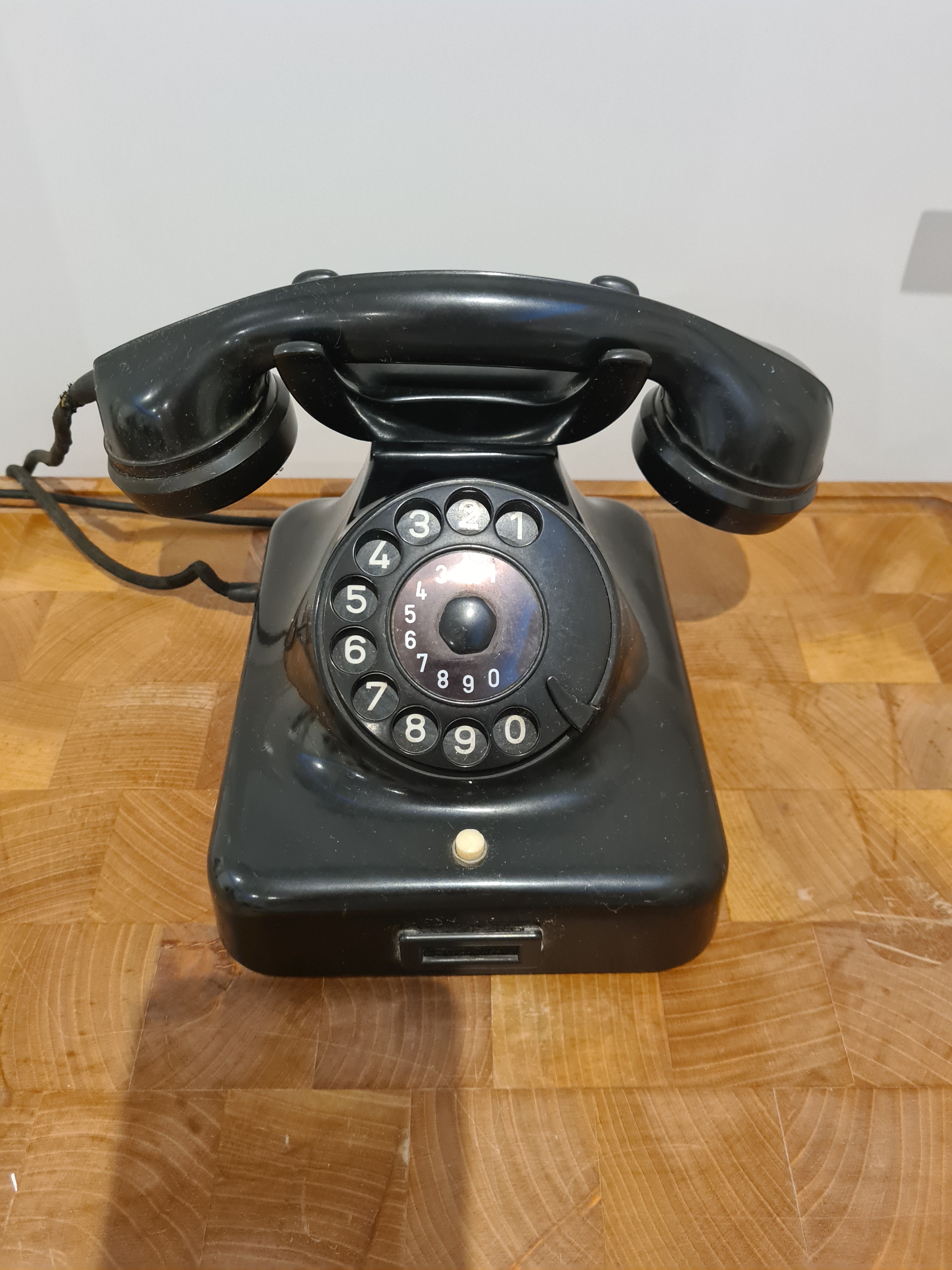 Klartext Telefonica-Dati Steckdose Belle Époque – Vintage Look Aus Porzellan, Mattschwarz | Mit Textilkabel, Für Daten- & Telefonanschluss