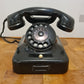 W48 m T Telefon KRONE analoger Fernsprecher vintage Bakelit schwarz