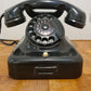 W48 m T Telefon KRONE analoger Fernsprecher vintage Bakelit schwarz