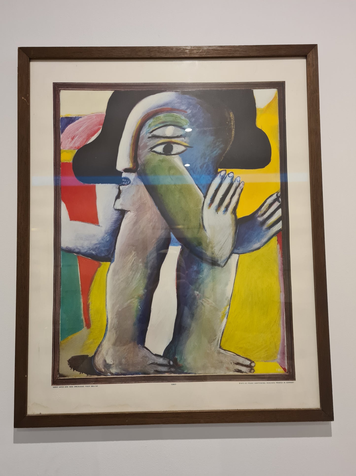 Gemälde Druck Horst Antes Zweiäugige Figur 1965 Lichtdrucke München