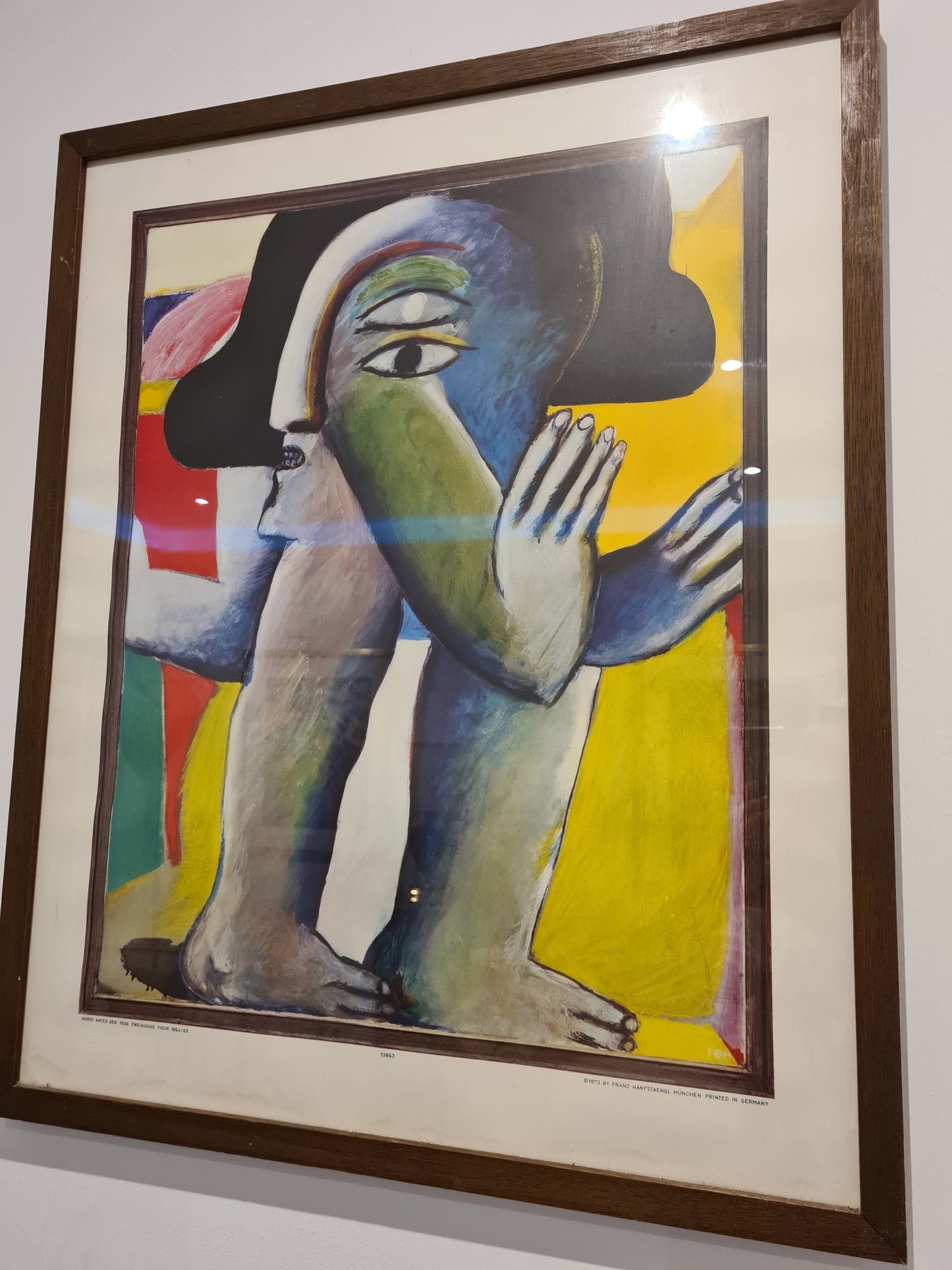 Gemälde Druck Horst Antes Zweiäugige Figur 1965 Lichtdrucke München