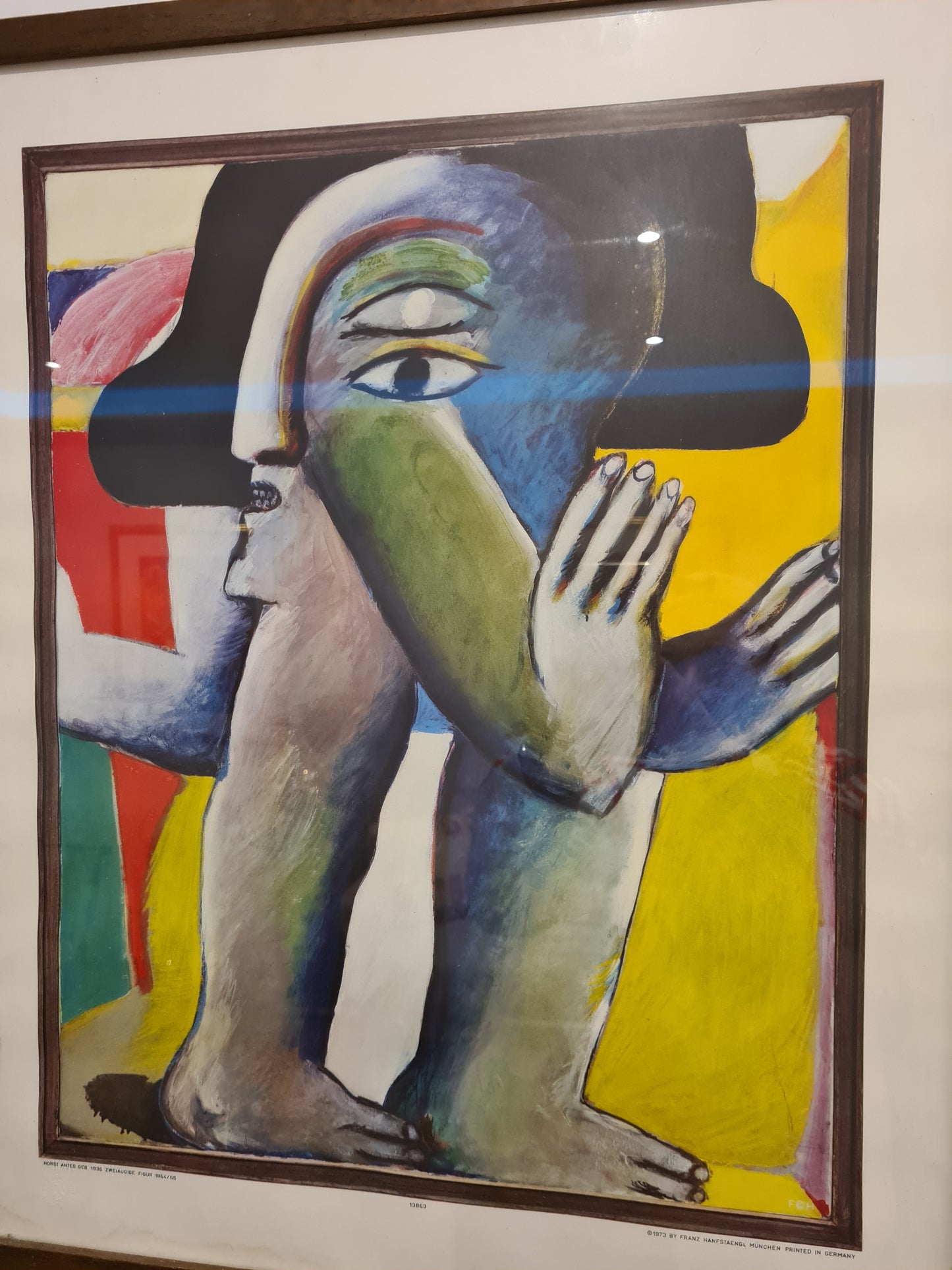 Gemälde Druck Horst Antes Zweiäugige Figur 1965 Lichtdrucke München