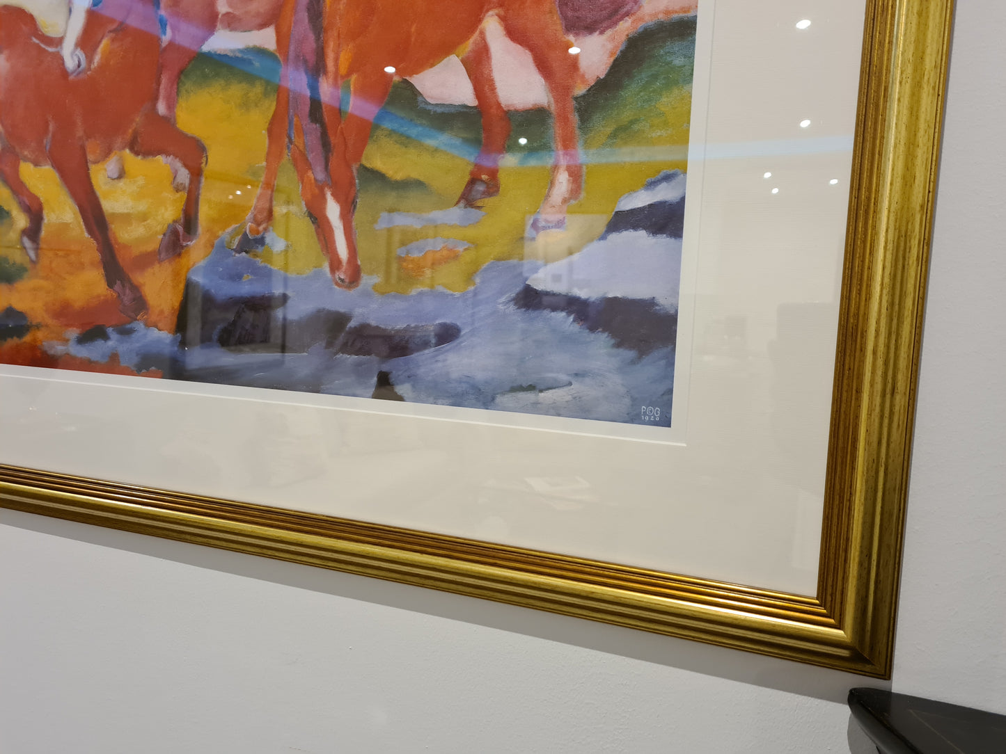 Der Turm der blauen Pferde 1913 Franz Marc Gemälde Reproduktion 80x60cm