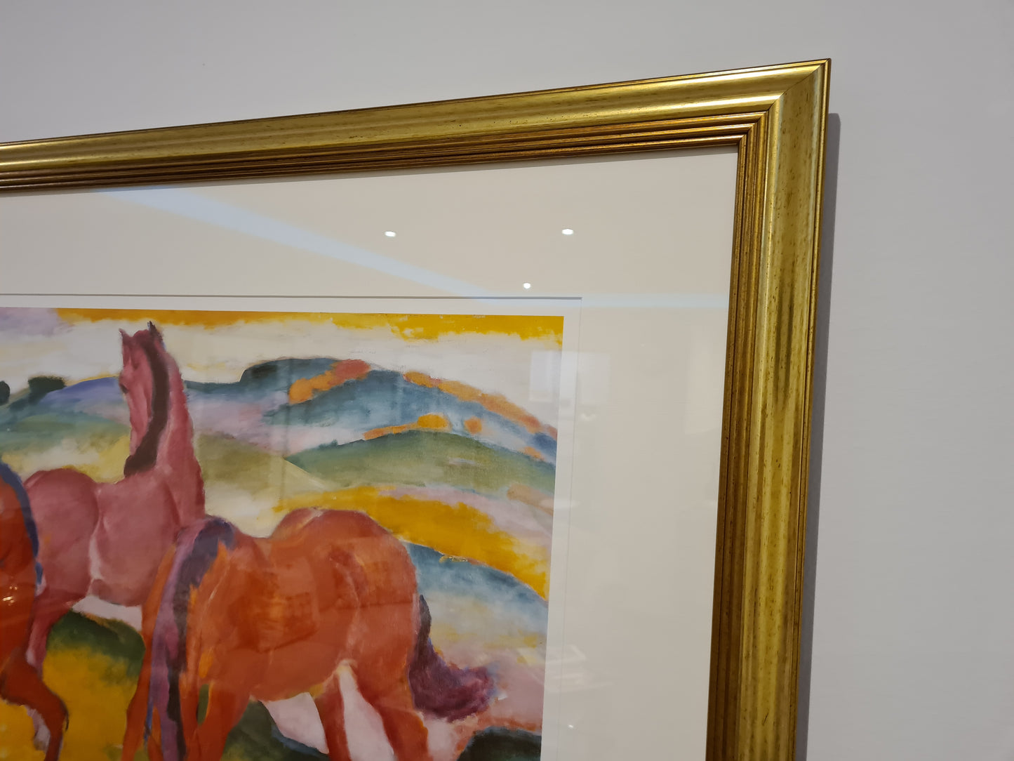 Der Turm der blauen Pferde 1913 Franz Marc Gemälde Reproduktion 80x60cm