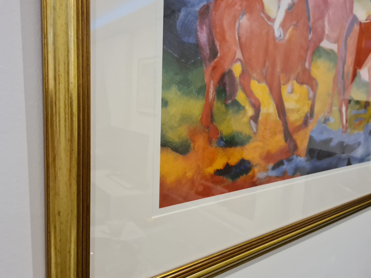 Der Turm der blauen Pferde 1913 Franz Marc Gemälde Reproduktion 80x60cm