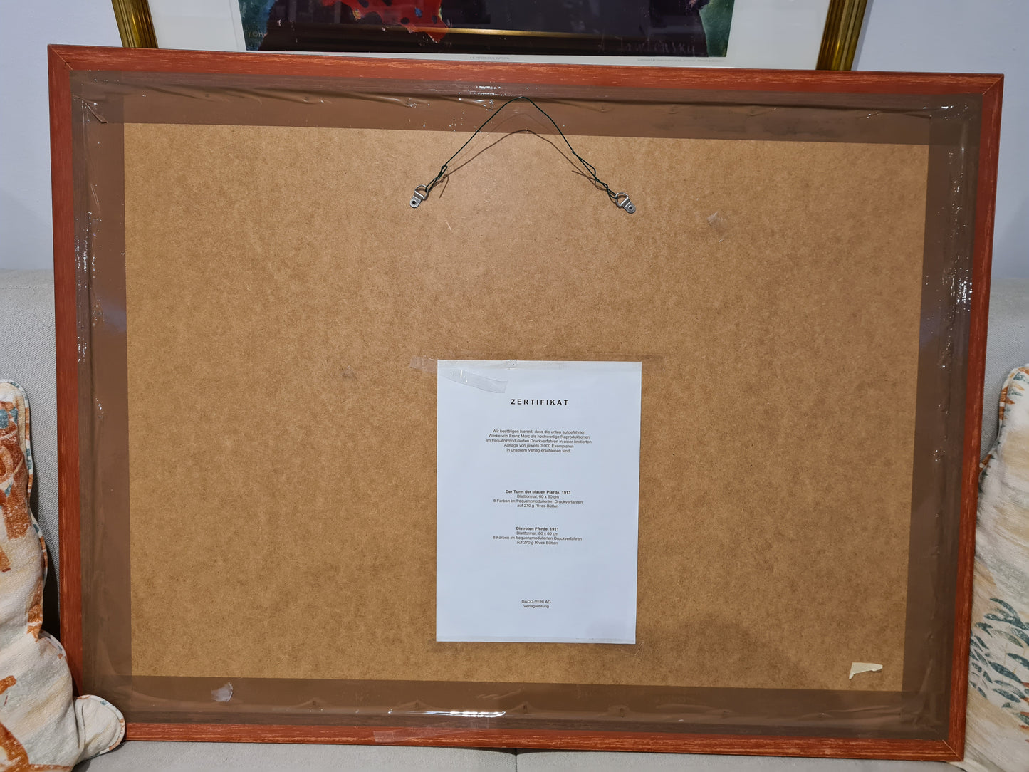 Der Turm der blauen Pferde 1913 Franz Marc Gemälde Reproduktion 80x60cm