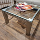 Villa Wesco Couchtisch Glas Stahl Tisch 80cm