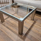 Villa Wesco Couchtisch Glas Stahl Tisch 80cm