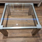 Villa Wesco Couchtisch Glas Stahl Tisch 80cm