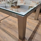 Villa Wesco Couchtisch Glas Stahl Tisch 80cm