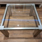 Villa Wesco Couchtisch Glas Stahl Tisch 80cm