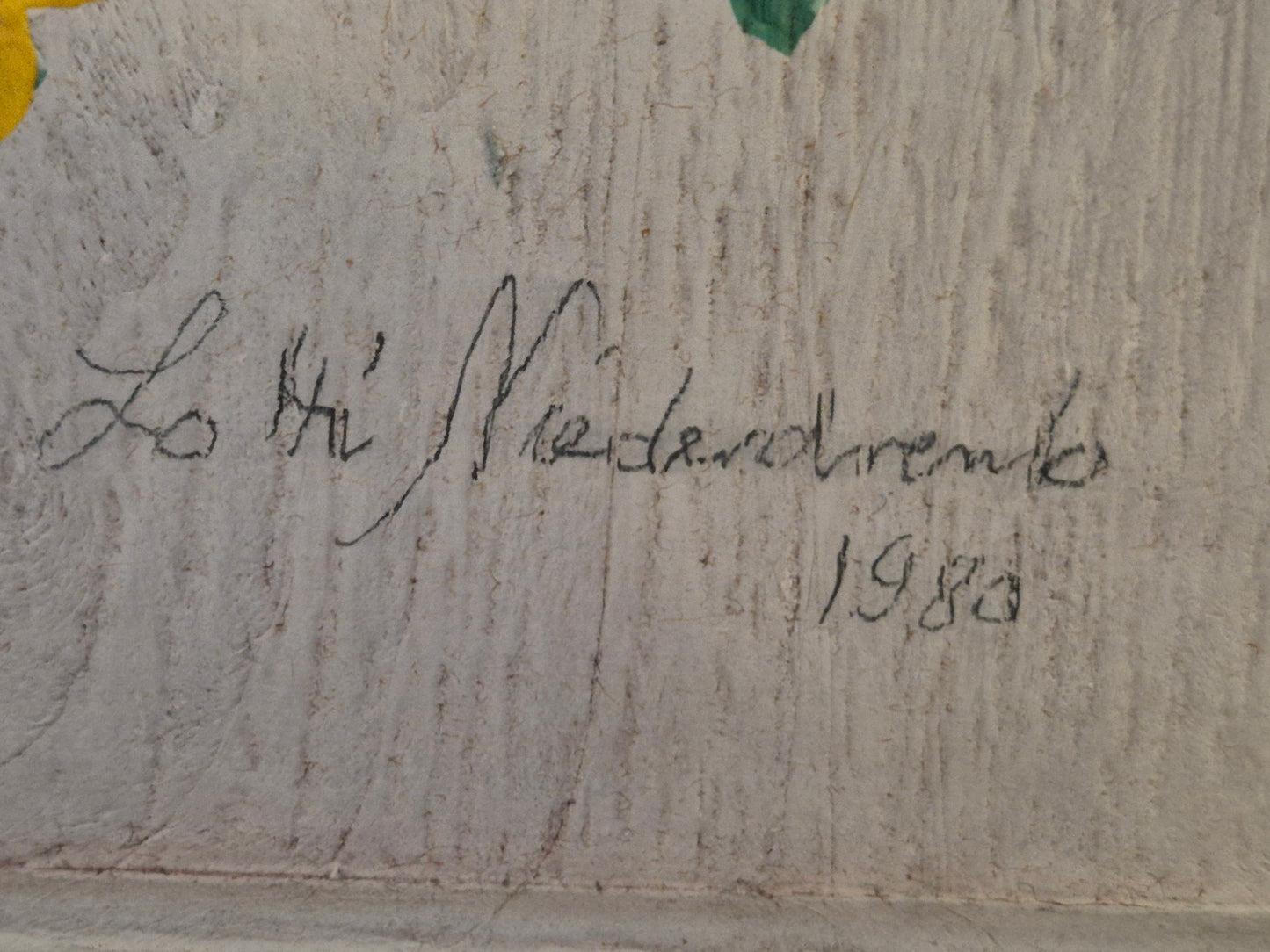 Deutsche Schule (XX) Acrylgemälde Kräftiges Blumenstillleben 56x46cm