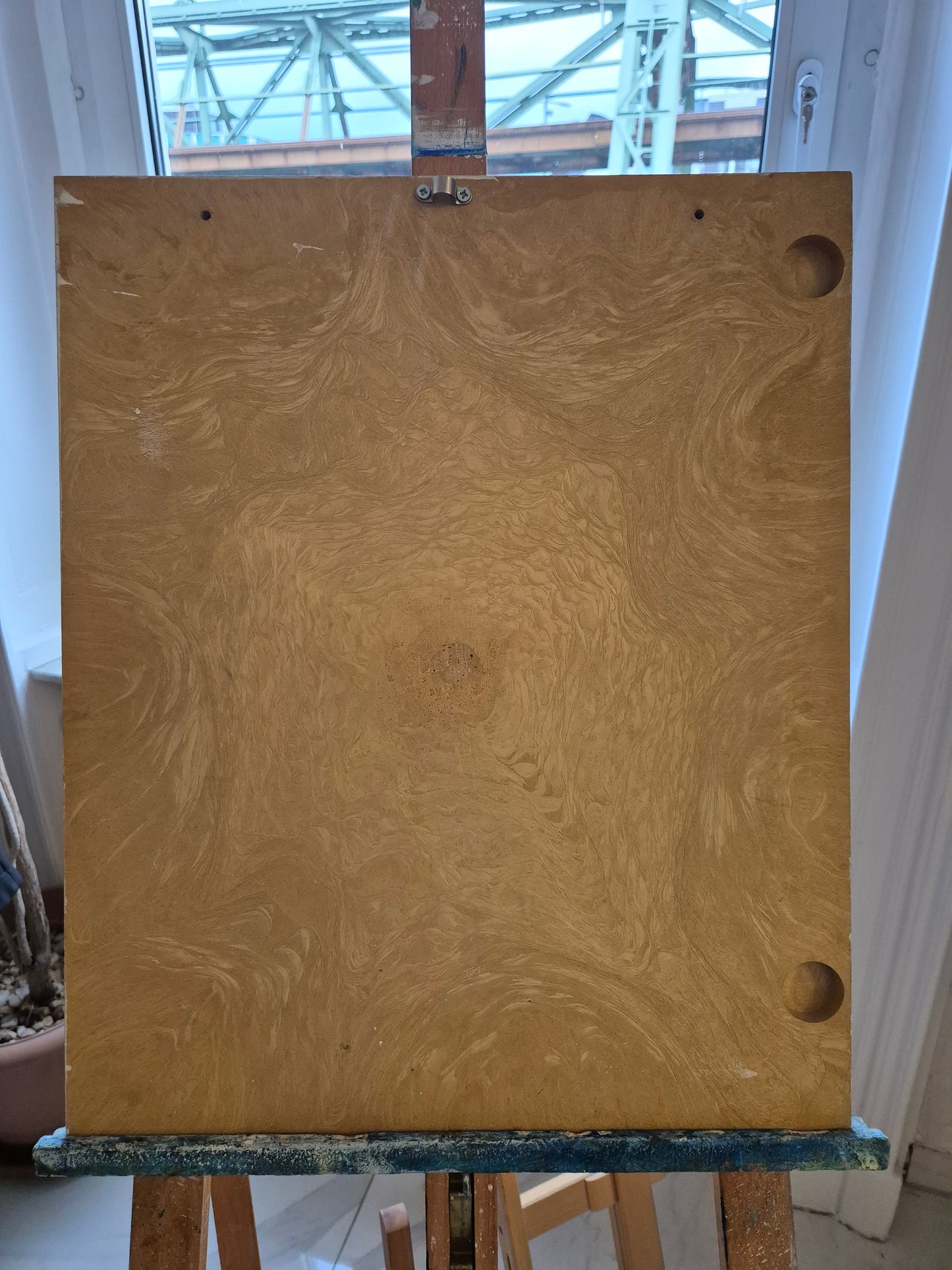 Deutsche Schule (XX) Acrylgemälde Kräftiges Blumenstillleben 56x46cm