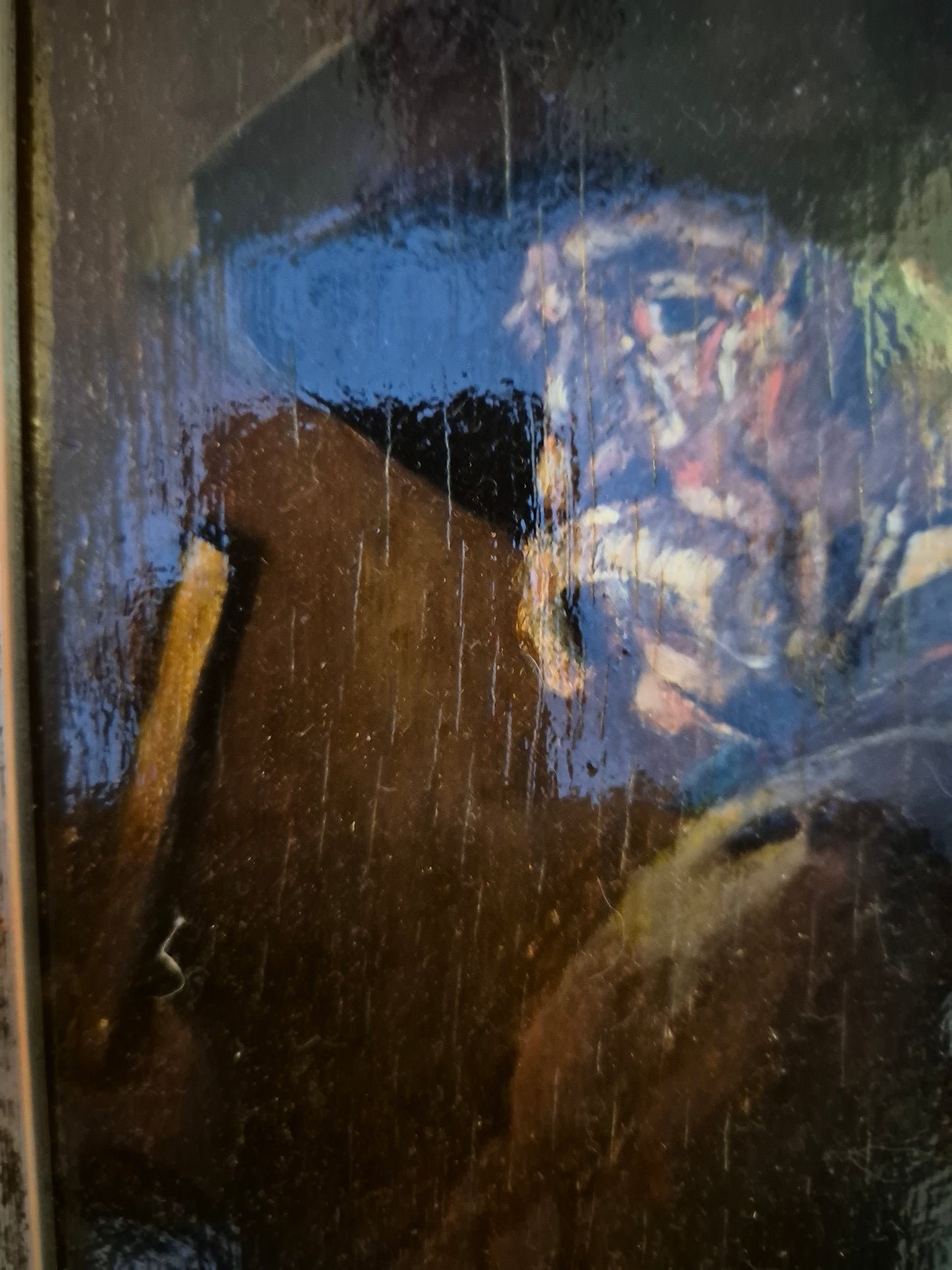 Holländische Schule (XIX-XX) Ölgemälde Bildnis Alter Mann mit Hut 39x34cm