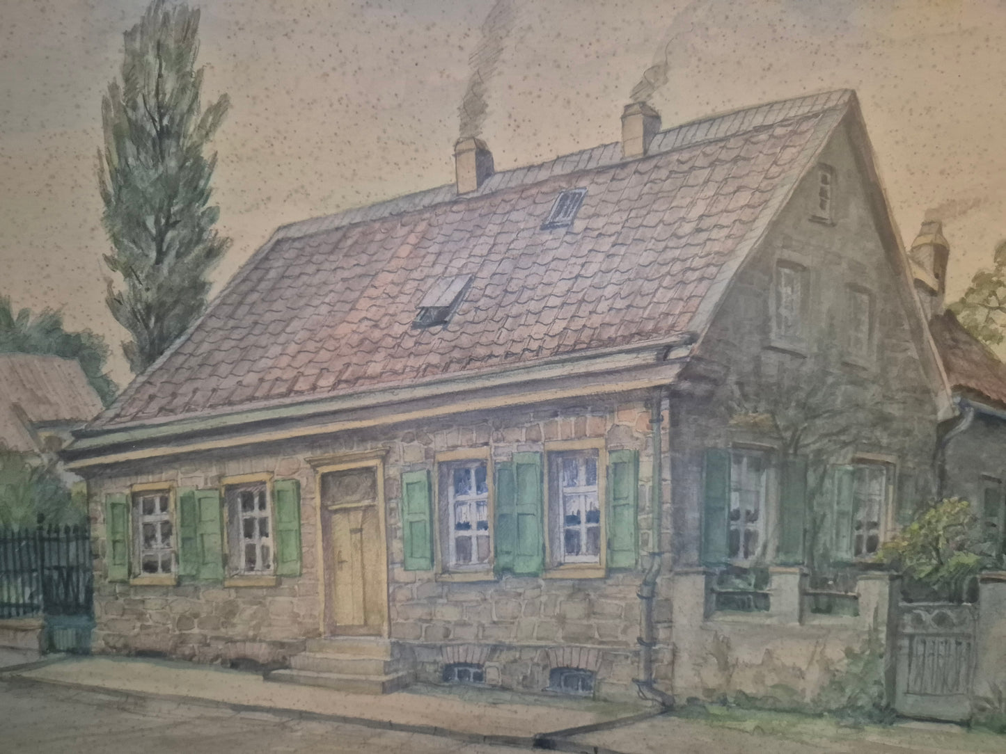 Gemälde Velbert Gründungsstätte Jul. Niederdrenk Handsigniert 32x42cm