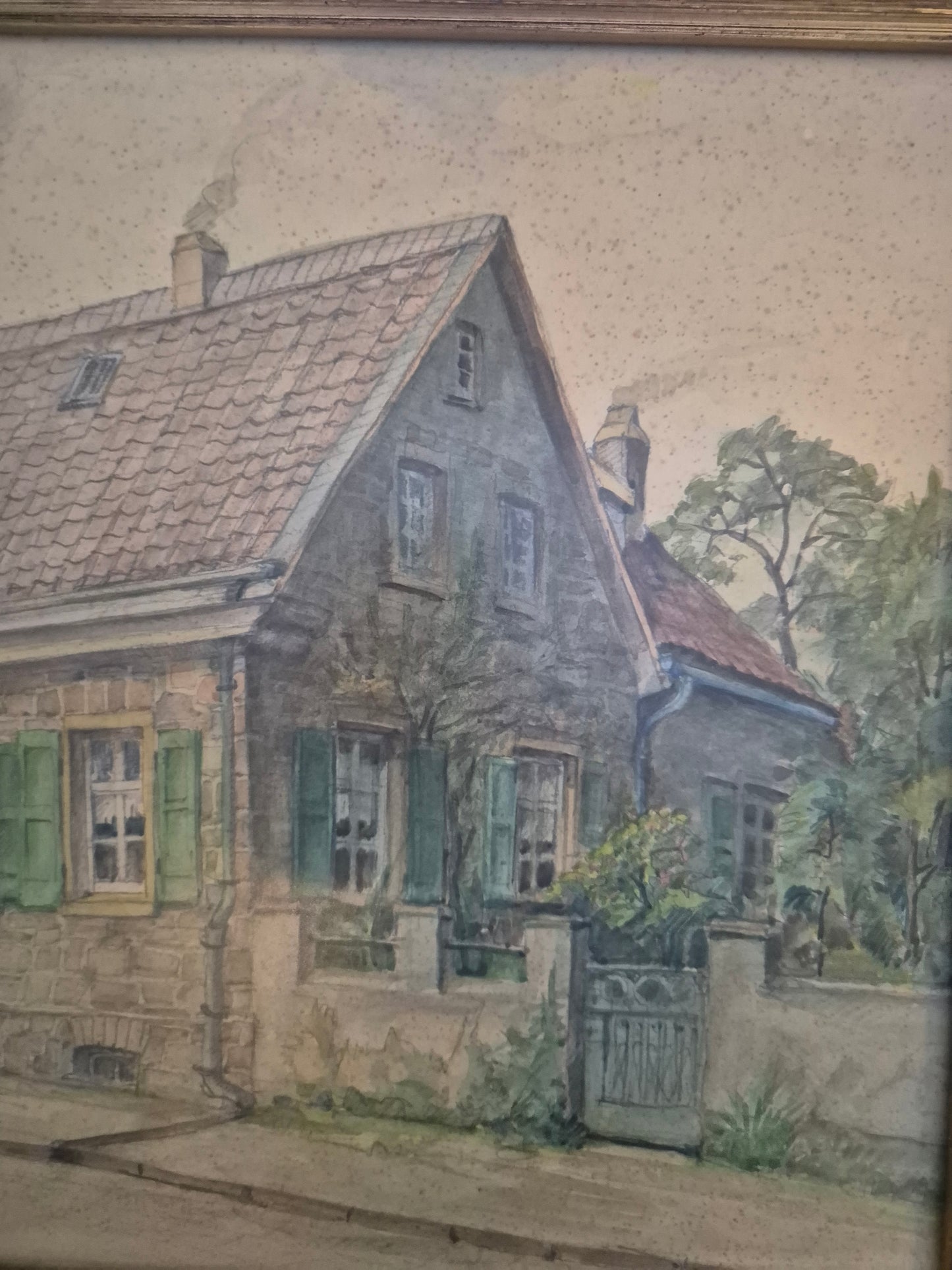 Gemälde Velbert Gründungsstätte Jul. Niederdrenk Handsigniert 32x42cm